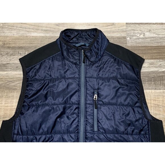 Legendary Anglers Mens XL Topwater Navy Blue Quilted Puffer Vest Zipper Pockets - Picture 5 of 13